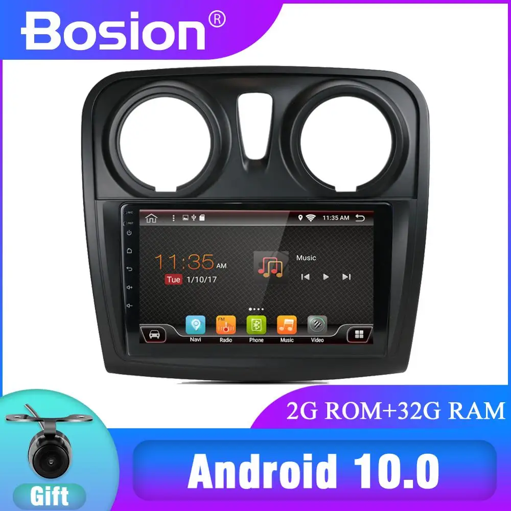 Автомагнитола Bosion 2 Din для Dacia Logan Sandero автомагнитола ПК Android 10 Бесплатная камера