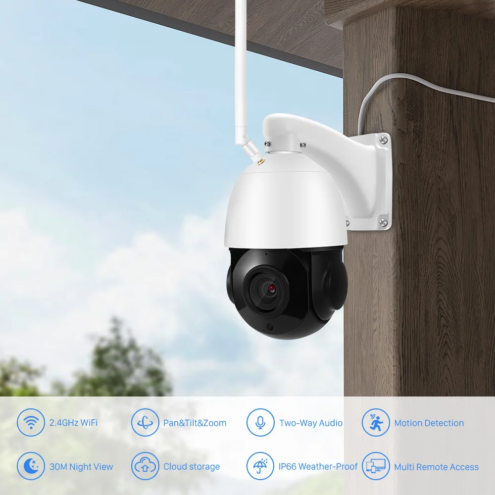 IP-камера BESDER с 30-кратным оптическим зумом 5 МП Wi-Fi PTZ 100 м | Безопасность и защита
