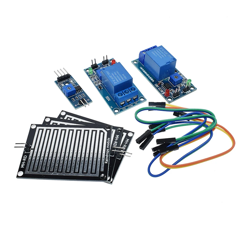Датчик обнаружения дождя, модуль дождя и погоды, модуль влажности для Arduino, релейный модуль управления, модуль датчика дождевой воды