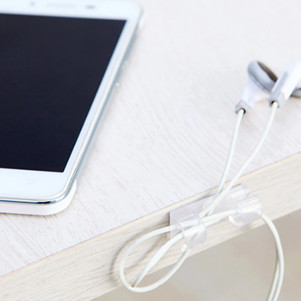 

20pcs Cable Clips Self Adhesive Cord Management System for Organizing Office Charging Power Cable Wires