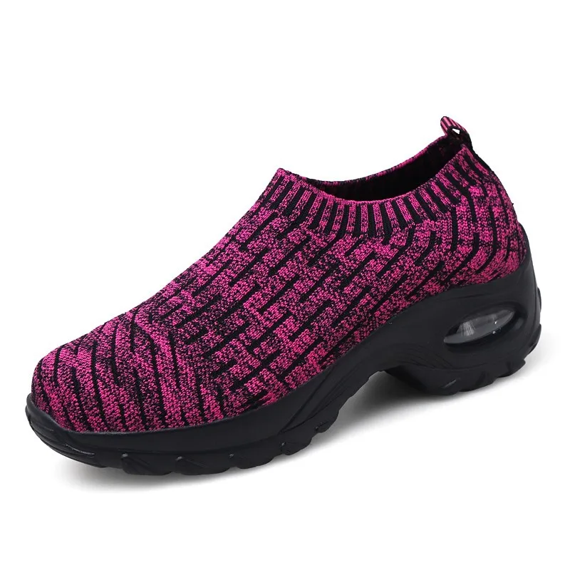 

Women Shoes 2020 Spring Flat Slip on Platform Sneakers Women Black Breathable Mesh Air Cushion Ladies Shoes Woman Tenis Feminino