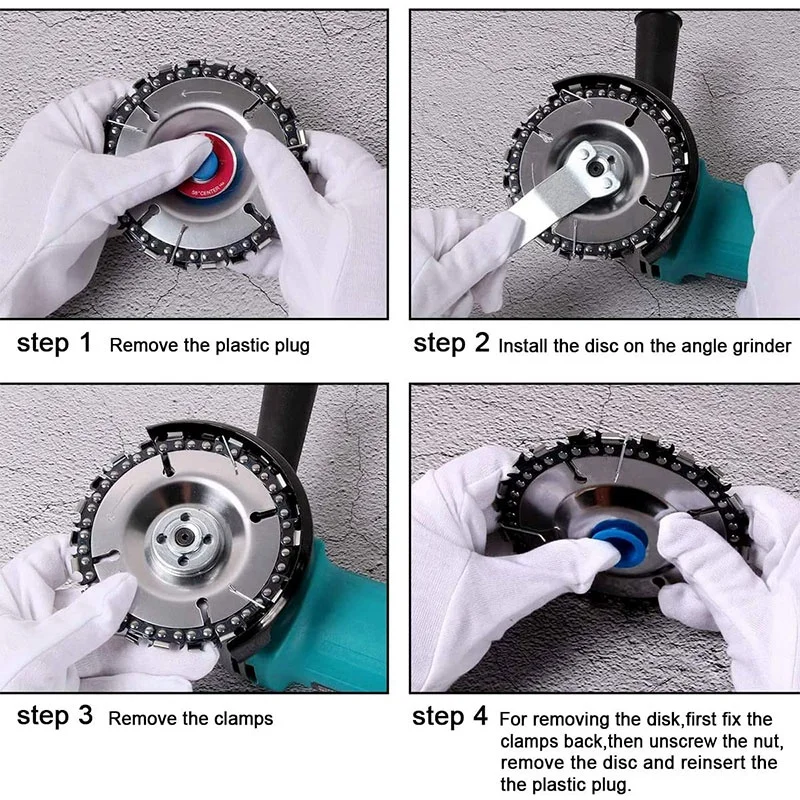 

4Pcs (4 Inch, 22 Teeth) Grinder Shaping Disc Wheel Sanding Grinder & 1 Set Wood Carving Disc or Grinder Shaping Disc Set