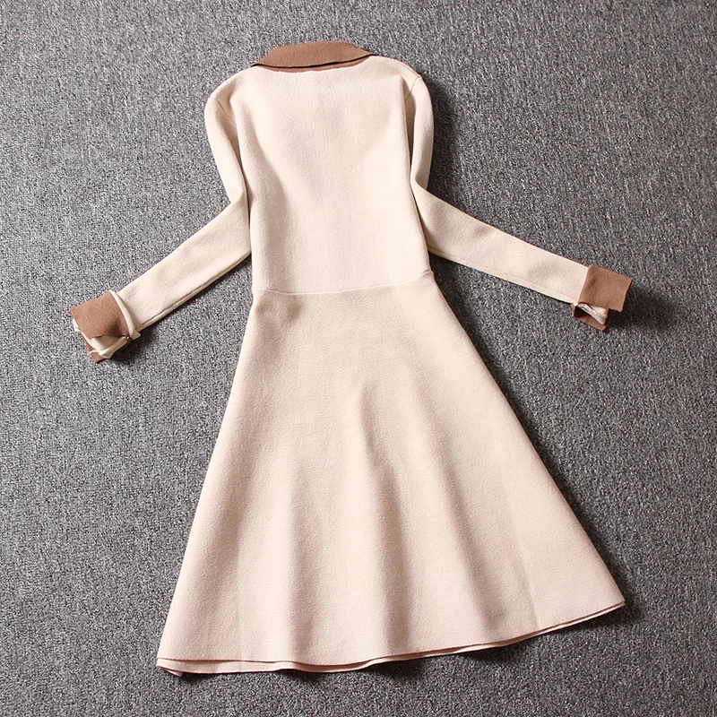 2019 Летний Новый Супер качество трикотажные женские платья воротник-бант