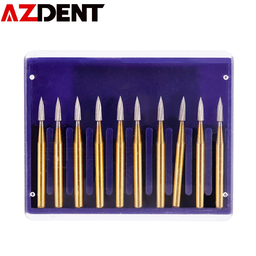 10 шт./кор. Azdent FG отделка сверла стоматологические боры Вольфрам Карбид