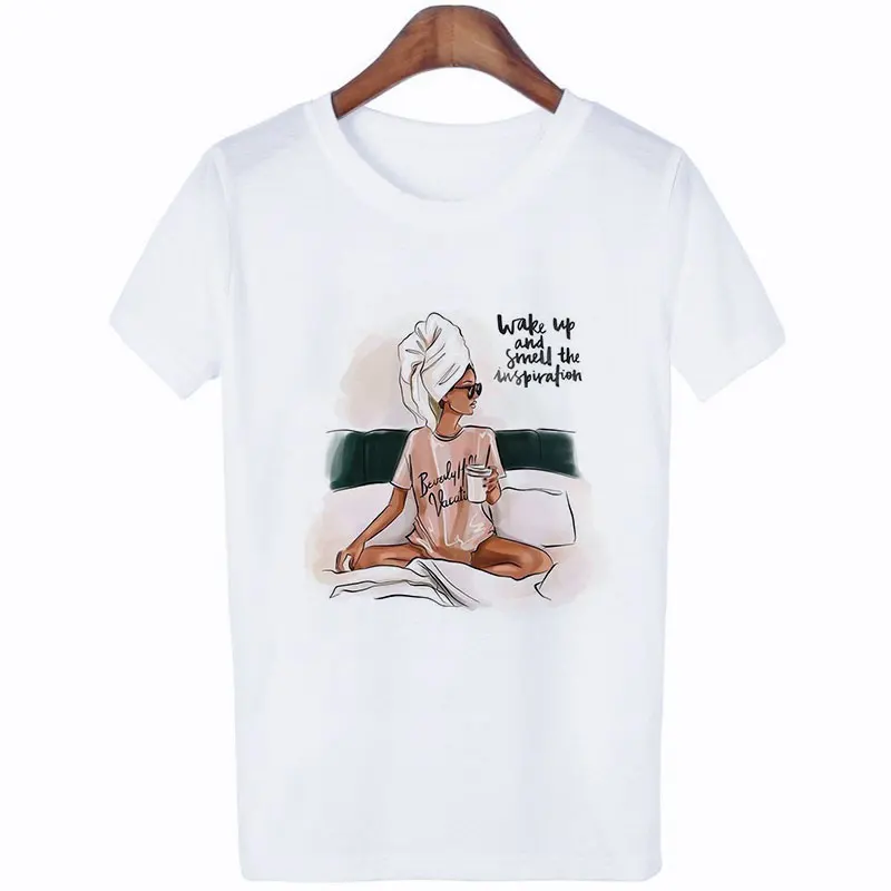 Футболка женская с принтом Топ Тонкий в стиле Харадзюку бонионский Париж уличная