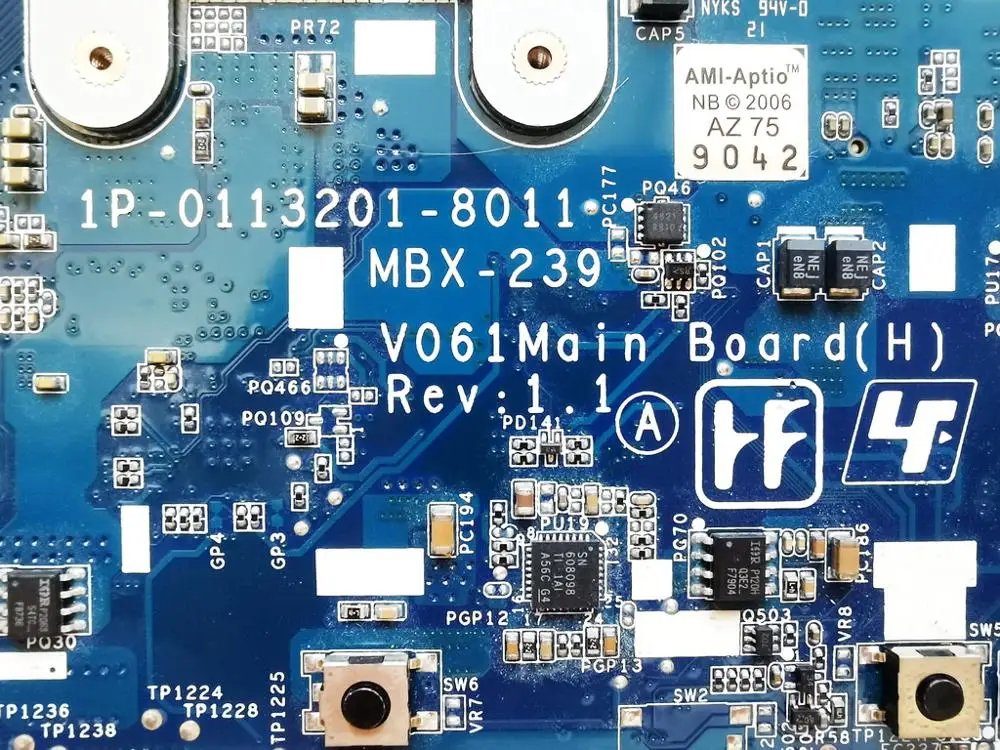 Оригинальная материнская плата для ноутбука SONY MBX-239 дюйма HD6630M 1 ГБ V061 1P-0113201-8011