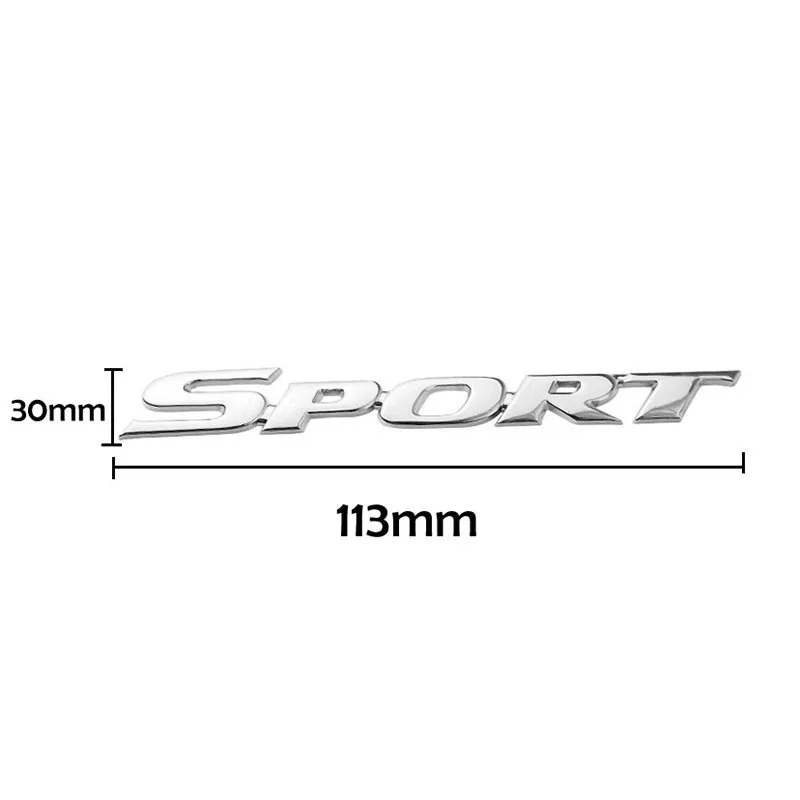 Универсальный автомобильный Стайлинг 3D спортивные наклейки хромированная