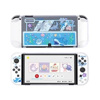 ocean matte hard case protective cover shell for nintendo switch oled ns joy con controller crystal back protector housing skin