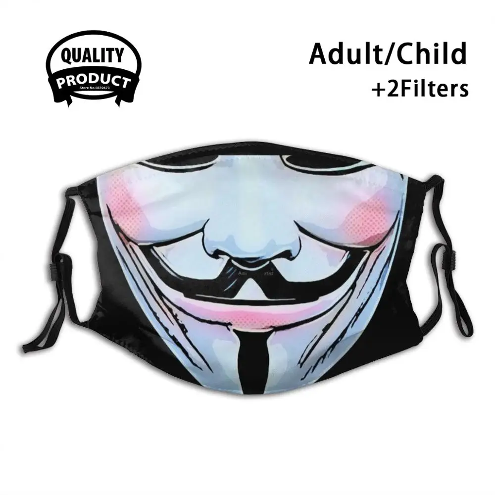 V для Vendetta Маска многоразовая маска рта фильтр крутые смешные маски Джейсон