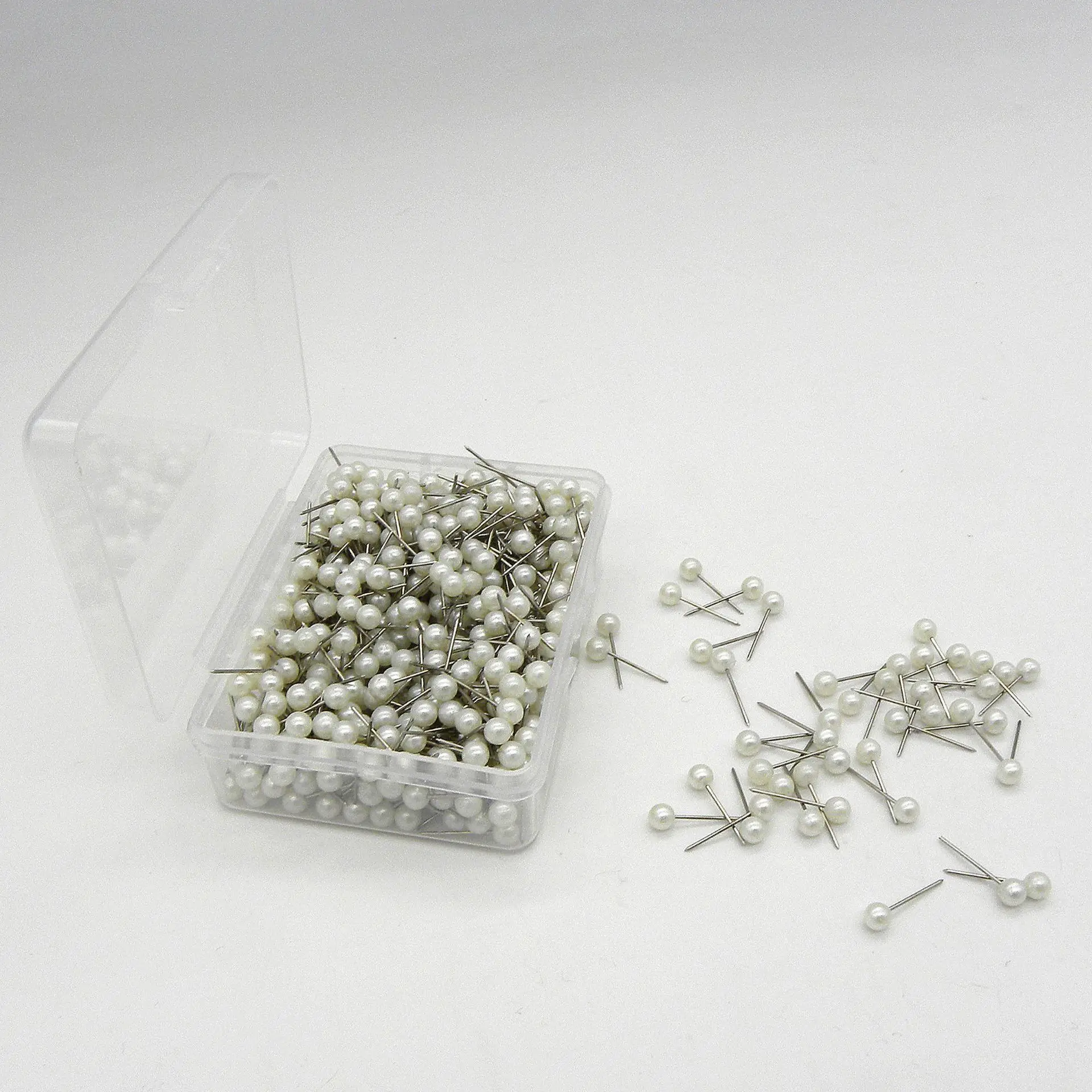white 400 шт./компл. модные Швейные иглы металлический пластиковая булавка иглы из пробкового дерева Офис фиксированной вязальные спицы Свадебная заколка AQ036 - Цвет: white