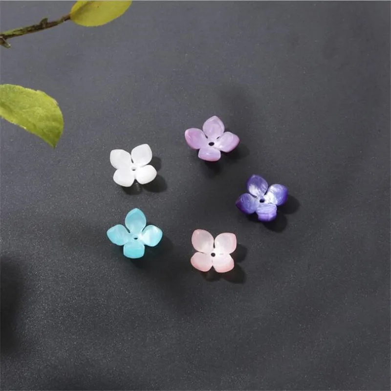 Новинка бусины в форме цветка из крилиновой уксусной кислоты для сережек сделай