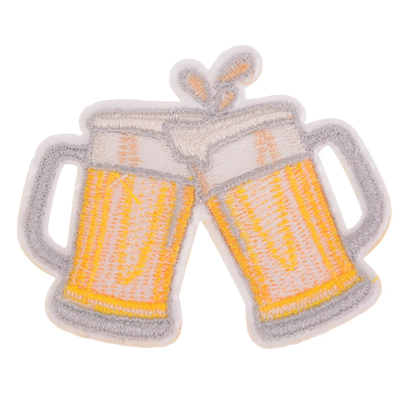 Сделай Сам Вышивка пиво значок железа на патч для одежды наклейки ткань|Заплатки|