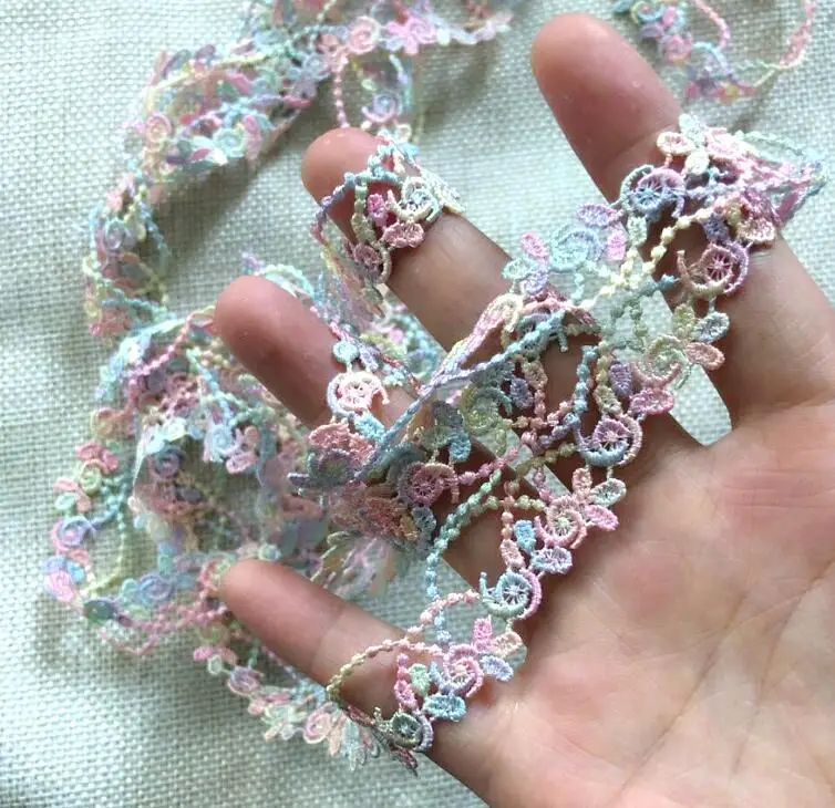 1 м/лот 2 см аксессуары для одежды своими руками красочная кружевная отделка