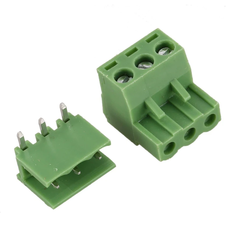 20 Pcs 5.08mm 3 Way PCB Mount Screw Terminal Block for 14-22 AWG Wire | Обустройство дома