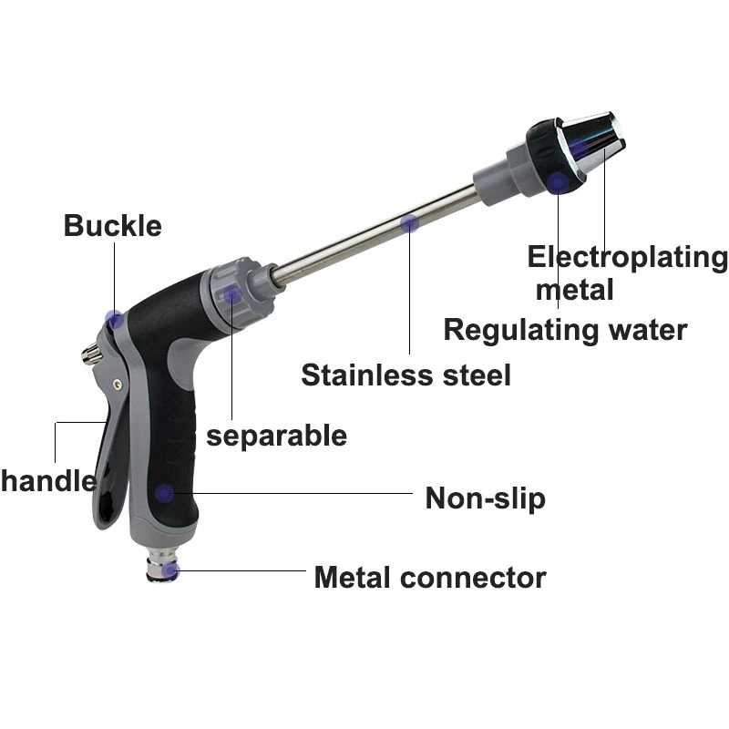 Пистолет высокого давления из нержавеющей стали для мойки автомобилей струйный