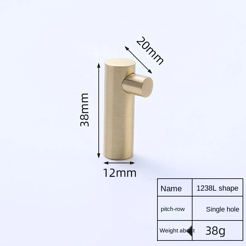 

Metal Brass Entrance Porch Hook Wall Decoration Hanging Clothes Hook Clothes Hook Single Hook Nordic Spot Wholesale