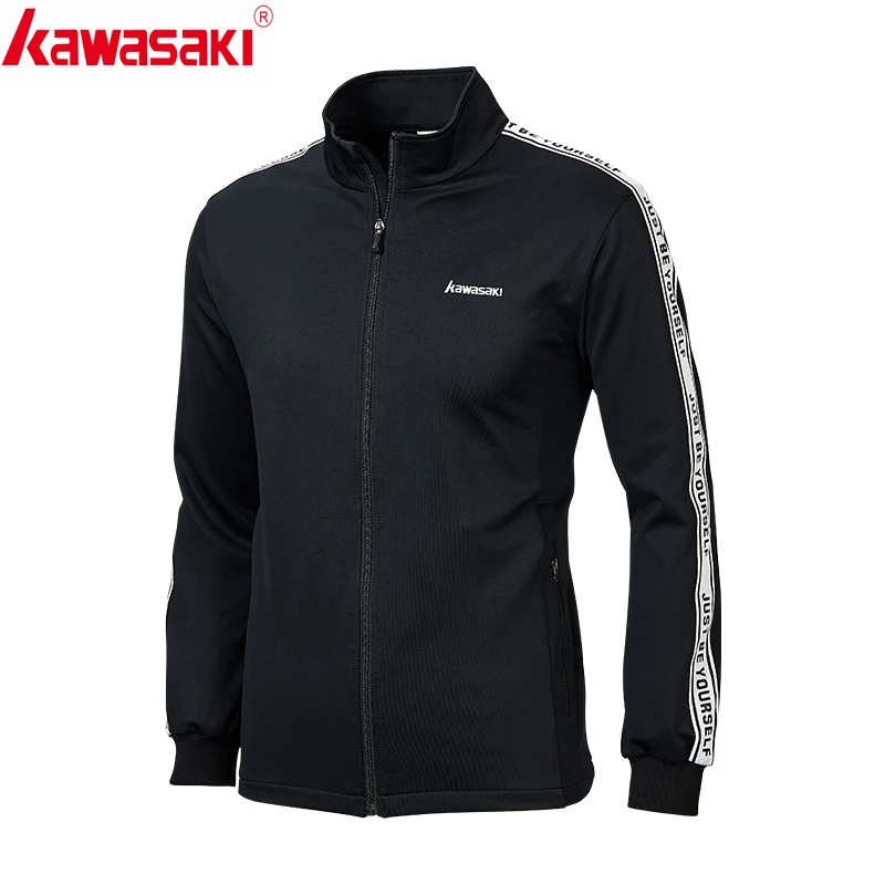 Kawasaki Мужская куртка для бега, рубашка для фитнеса с длинным рукавом, тренировочная Джерси, спортивная куртка с воротником-стойкой, куртки для бега на молнии, JK-R1810