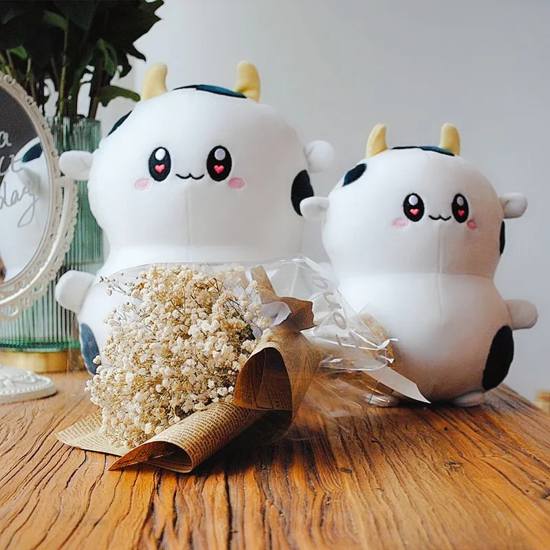 Милая молочная пельмень плюшевая кукла игрушка Kawaii чучела корова Детская