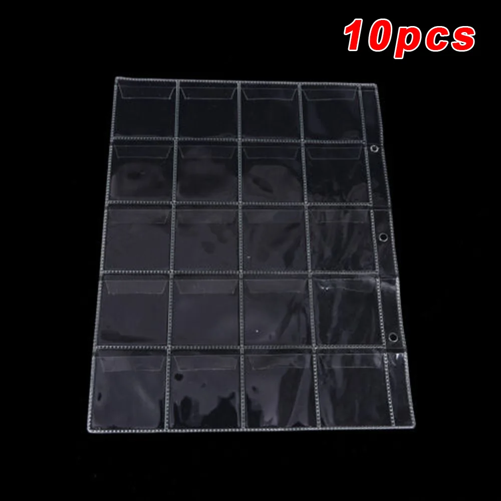 10 шт. Альбом для монет с отрывными листами держатель листовок дисплей коллекция