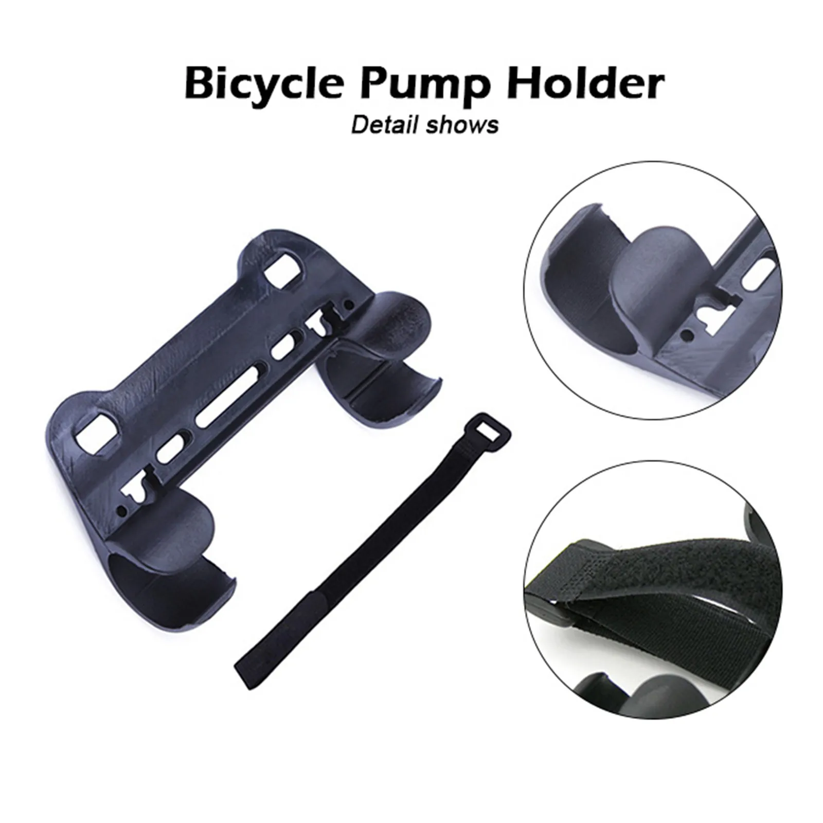 Bicycle Pump Holder Lightweight Strong-Bicycle Frame Mounted Black Compatible Bracket Clip – Perfect For Road And Mountain Bikes