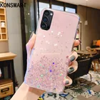 KONSMART для OPPO Reno 4 5G чехол Роскошная блестящая Звезда прозрачная искусственная Обложка Reno 4 Pro чехол для телефона силиконовая Мягкая Милая блестящая задняя крышка Reno4