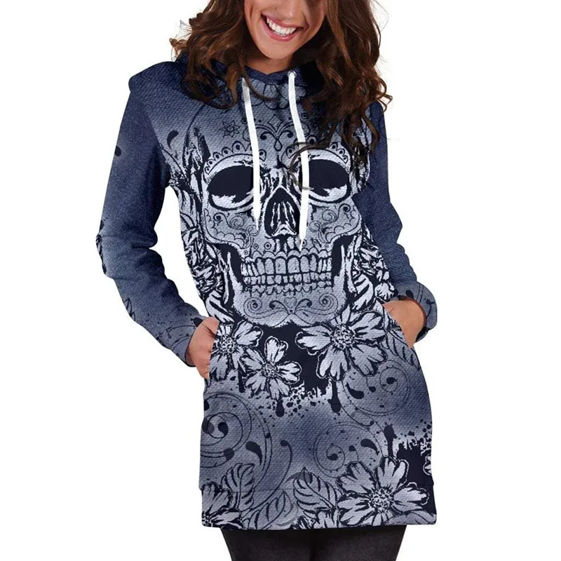 2019 с длинными рукавами худи пуловеры топы Большие европейские Размеры череп
