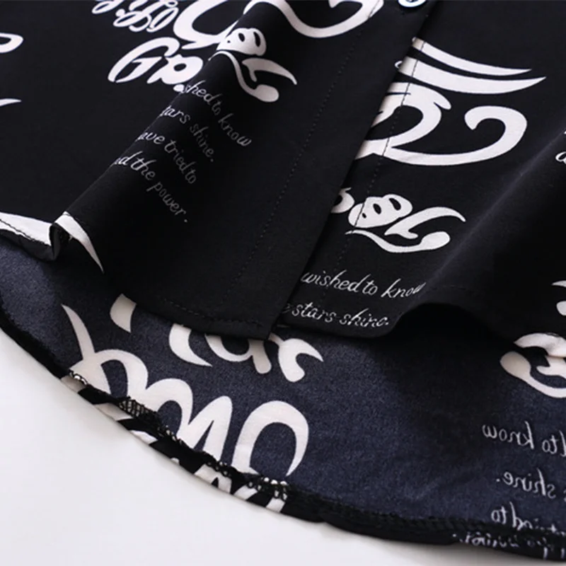 

JCGO 2020 New Women Blouse Tops Spring Loose Long Sleeve Fashion Letters Print Casual Turn Down Collar Ladies Women Shirts