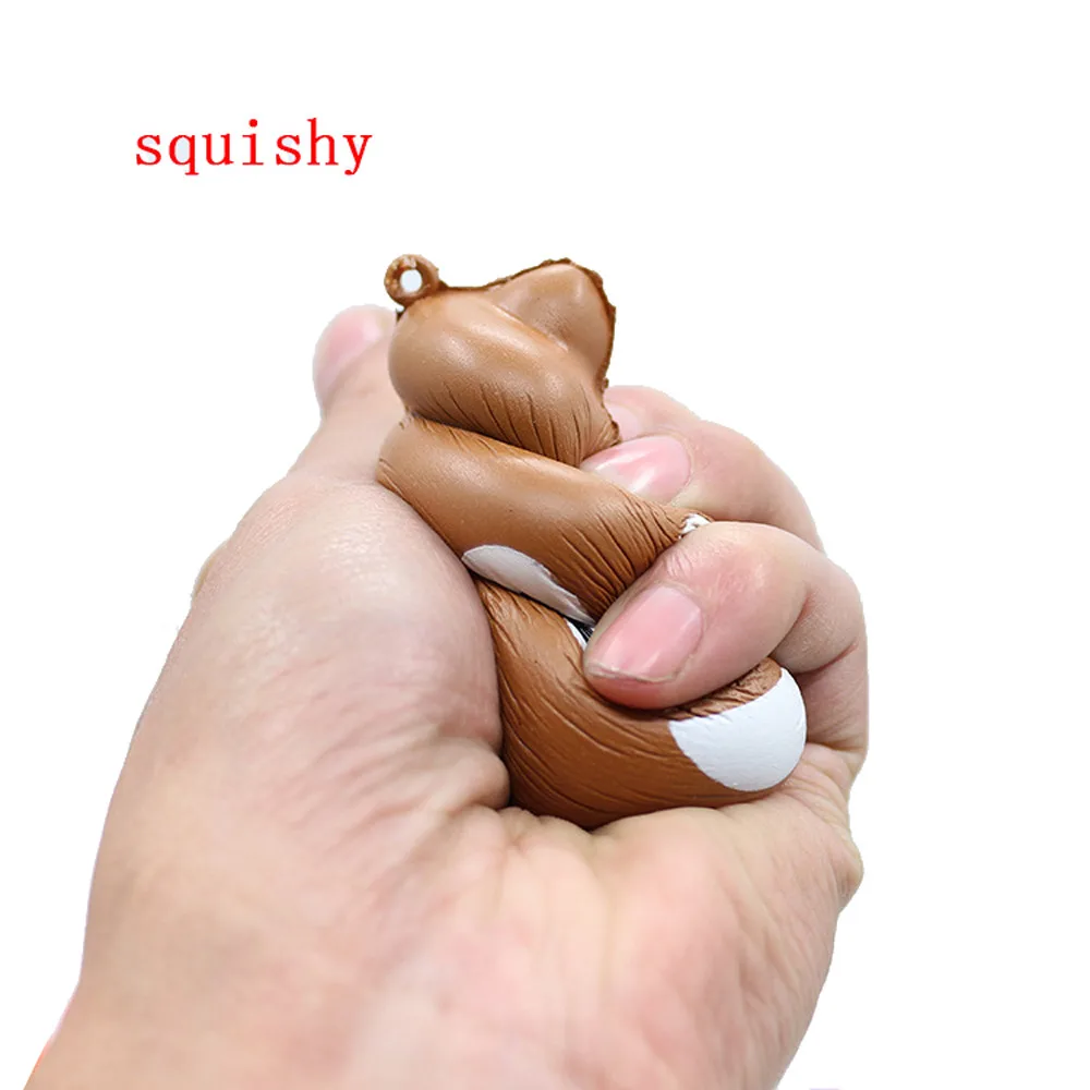 2019 горячая Мягкая сумасшедшая табуретка Squeeze Poo медленно поднимающаяся забавная