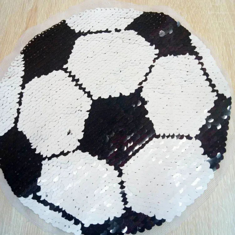 Большие футбольные нашивки с вышивкой и блестками GUGUTREE Детские значки