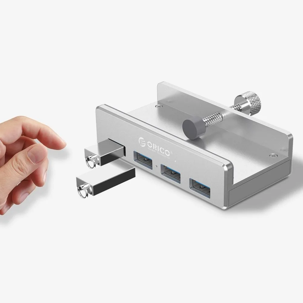 ORICO клип-тип USB3.0 концентратор с кардридером Алюминий 5 Гбит/с высокоскоростной 3 порта USB разветвитель для SD ПК Компьютерные аксессуары ноутбук