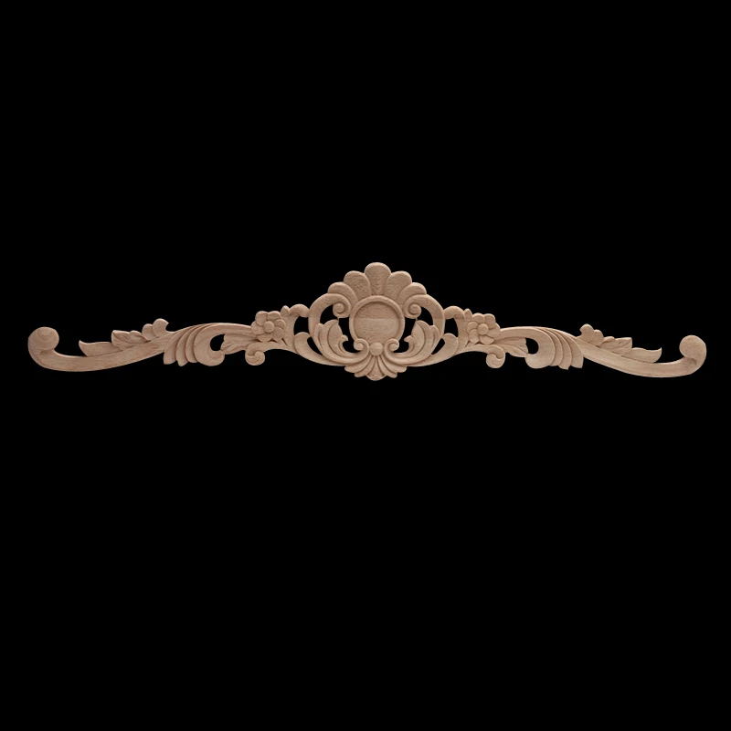 Аппликация накладка деревянная Декаль резным декором Неокрашенный украшения с