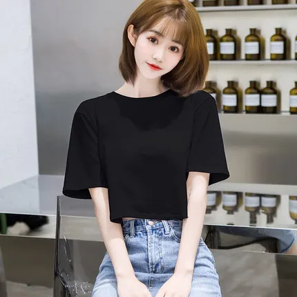 Свободная хлопковая Футболка HAN разноцветная летняя футболка с коротким рукавом