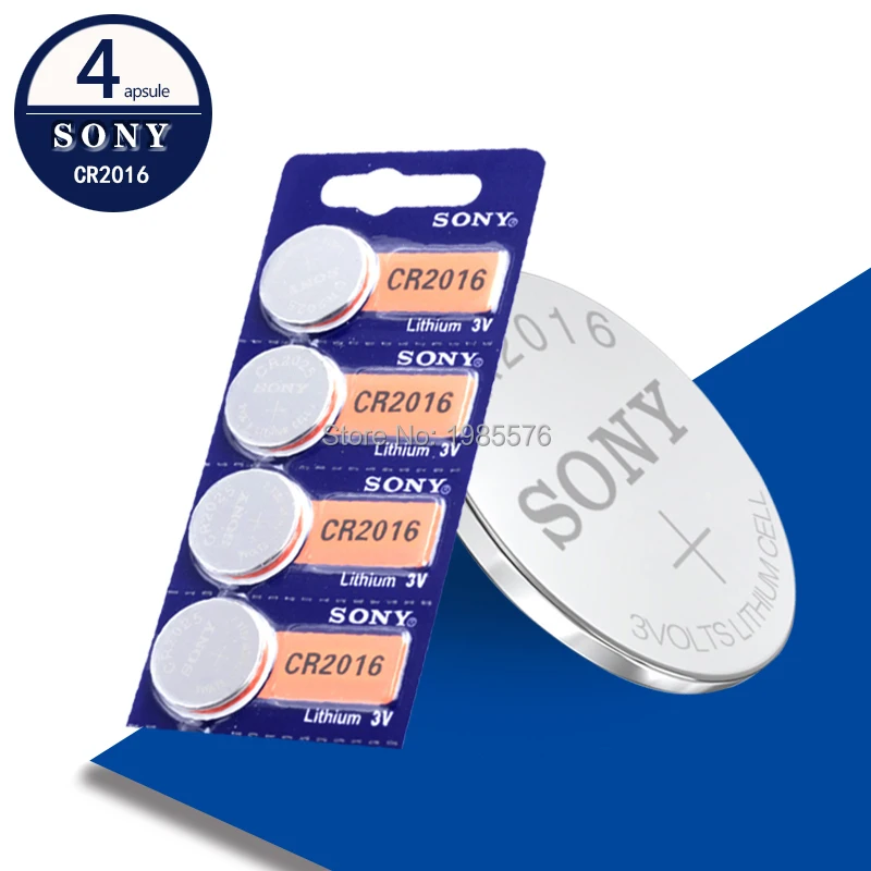 Оригинальный литиевый кнопочный Аккумулятор Sony CR2016 4 шт. 3 в cr 2016 DL2016 KCR2016 BR2016