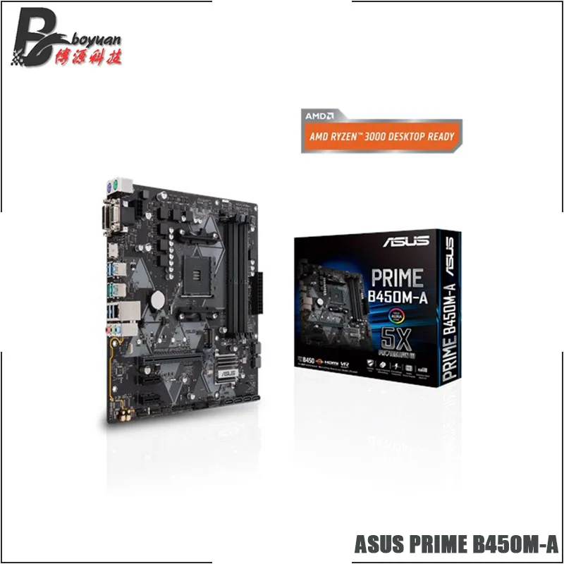 ASUS PRIME B450M A AMD B450 DDR4 4400 МГц M.2 SATA 6 Гбит/с USB 3 1 Gen 2. Поддержка настольного процессора R3