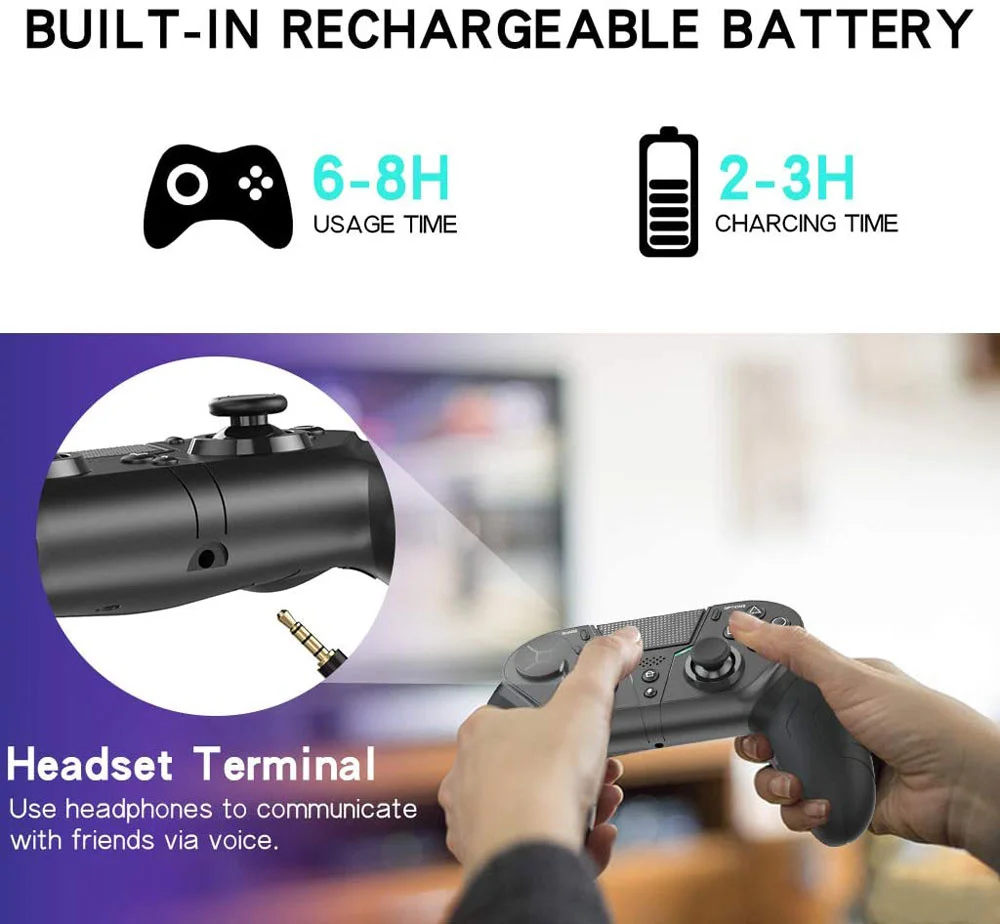 McGeSin Новый беспроводной мобильный контроллер Bluetooth геймпад для PS4 Slim/Pro консоль