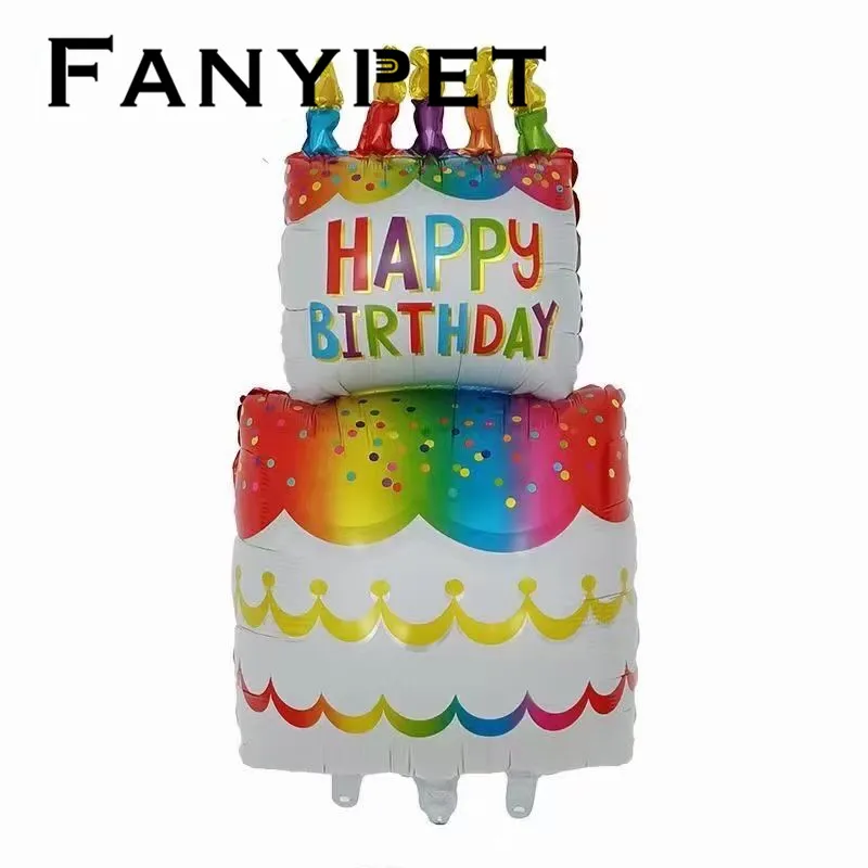 10 шт. большой подарок на день рождения в горошек виде свечи трехслойный торт