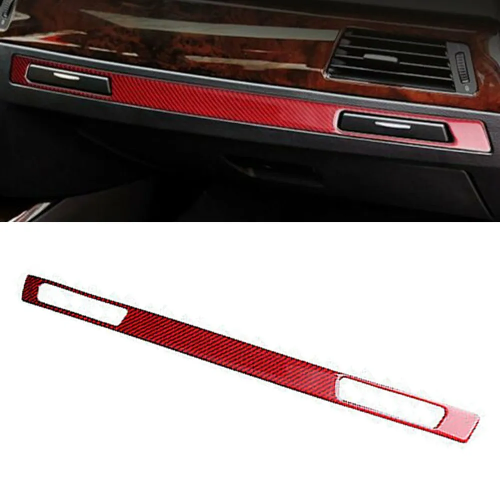 

Accessories Cup Holder Carbon Fiber Panel Copilot Decal For BMW Parts Red Trim