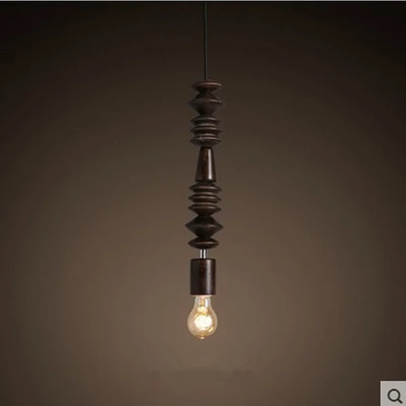 Современный подвесной светильник в стиле ретро натуральный дуб деревянные