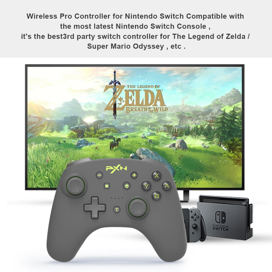 Контроллер геймпада PXN Nintendo Switch Bluetooth совместим с Lite/ПК USB-кабель для передачи