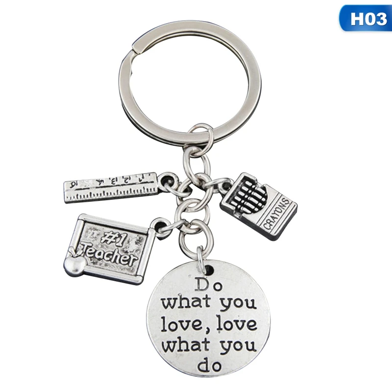 Брелки для учителей с большим сердцем обучения маленьким умам брелок ключей