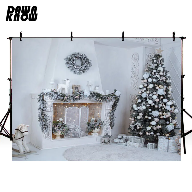 

DAWNKNOW задний фон с веселой рождественской елкой фон для фотосъемки Fotografia Крытый фон для фотосъемки фон для детской фотосессии студия lv988