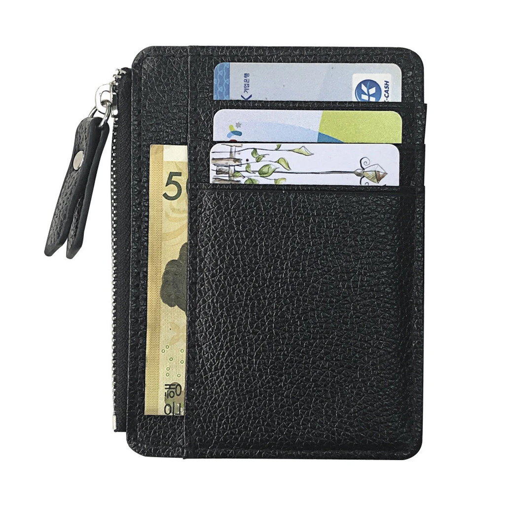 Aelicy 2020 Small Mini Travel PU Leather Bank Business Id Card Holder Wallet Case For Men Women With Window Female T17 | Багаж и сумки