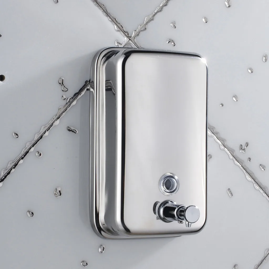 

Stainless Steel Wall Mounted Soap Dispenser Body/hand/hair Wash Dispenser 800ml Bathroom Accessories Cuarto De Bao Accesorio