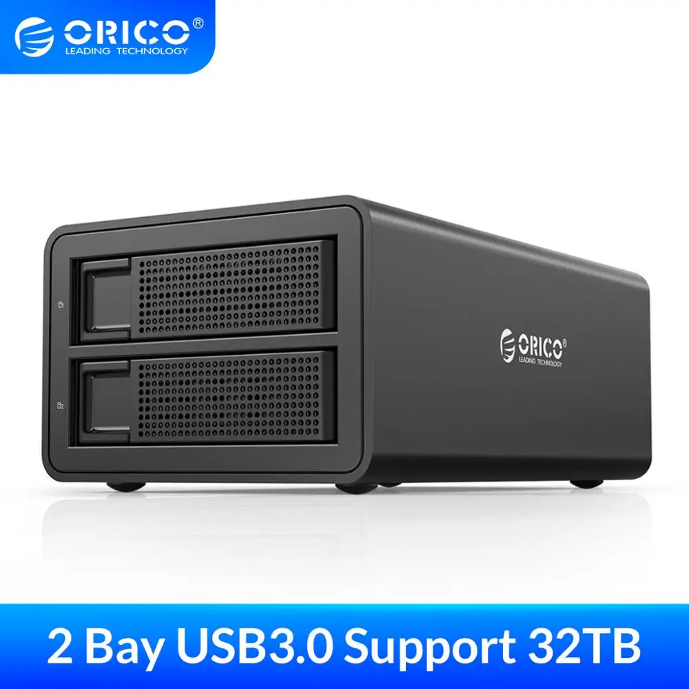 Док станция ORICO для HDD 3 5 дюйма 2 отсека USB3.0 32 ТБ вместительный чехол жесткого диска