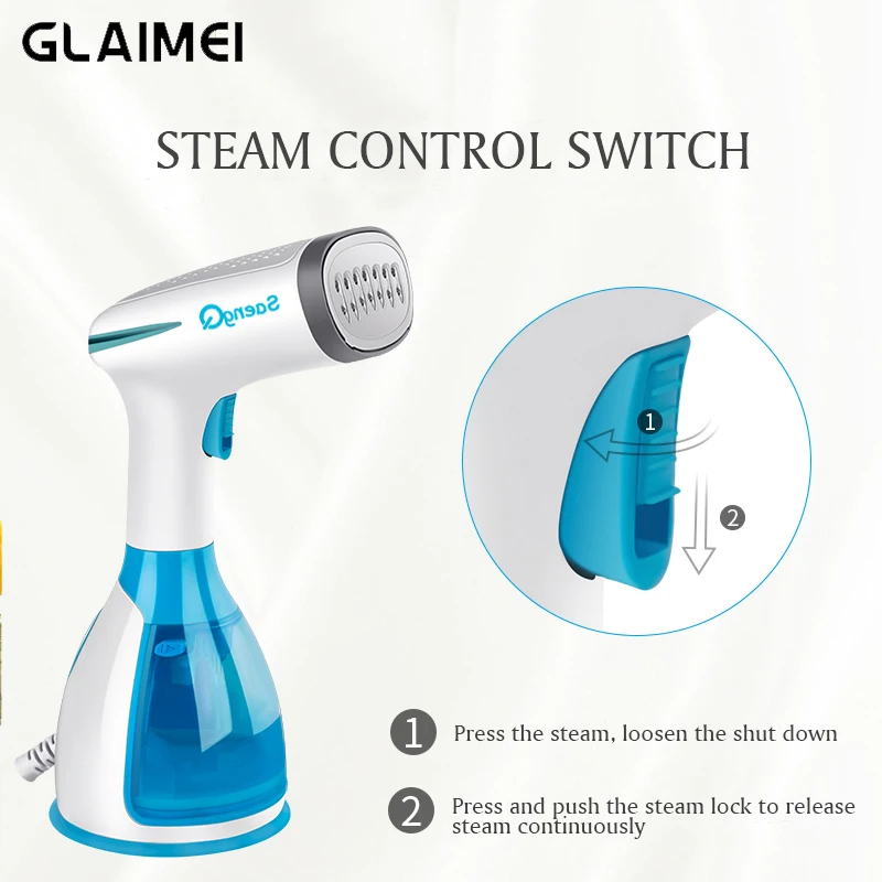 

Handheld Steam Iron Garment Steamer Fabric Travel Vertical 280ml Mini Portable Home Travelling For Clothes Ironing 1500W