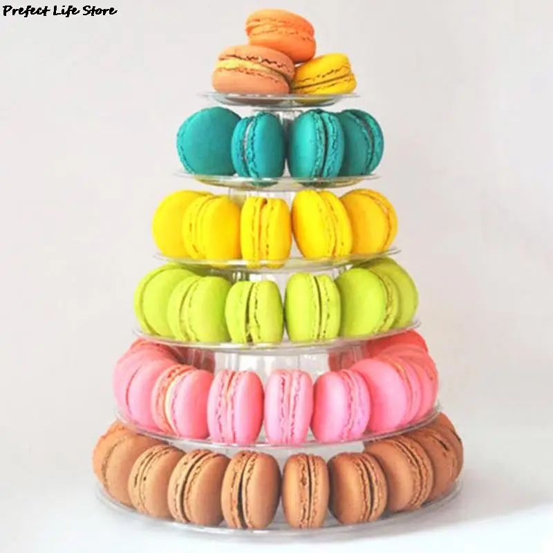 

6 ярусов, подставка для макарона, стеллаж для торта, поднос для свадьбы, дня рождения, инструменты для украшения тортов, жаростойкая посуда, Ч...