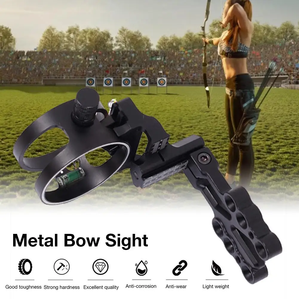 

Compound Bow Essential Combo Sight Kits Accessories Including 5-pin Bow Sight Arrow Rest Stabilizer Braided Bow Sling D-Loop