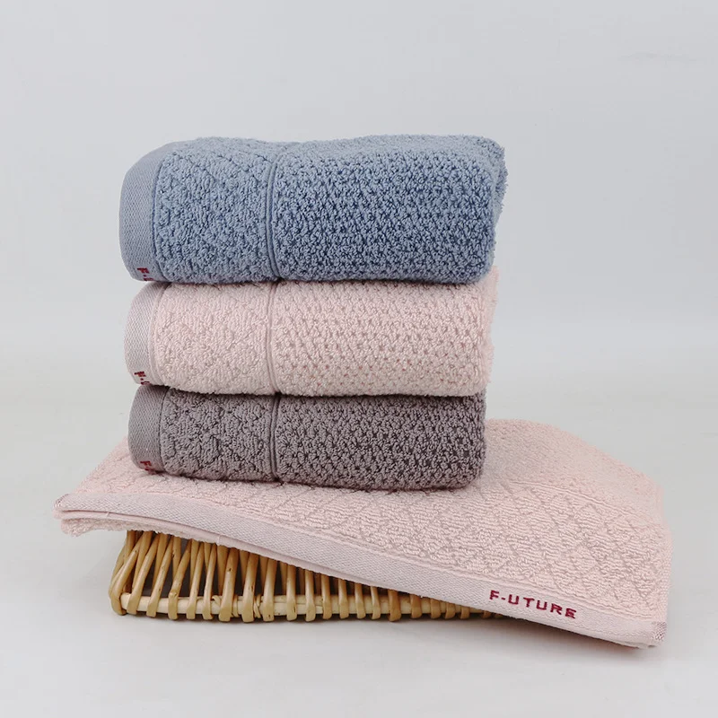 Полотенце однотонное из 100% хлопка быстросохнущее мягкое полотенце для лица