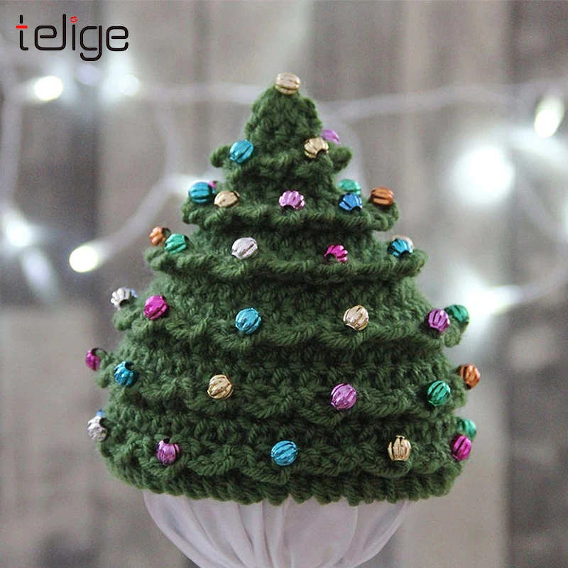 Рождественская хлопковая шапка для ребенка зимние теплые шапки женщин и мужчин