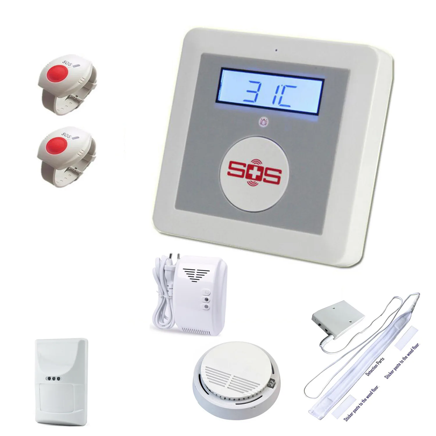 Kit 8 GSM SMS приложение дистанционное управление SOS защита от взлома уход за пожилыми людьми сигнализация K4 с кнопкой SOS тревога датчик движения для GSM дома охранная сигнализация - Цвет: Kit 8